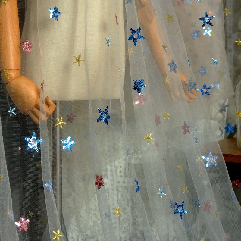 50x150cm Embroidered Star Net  - Baby Clothing Organic review and price