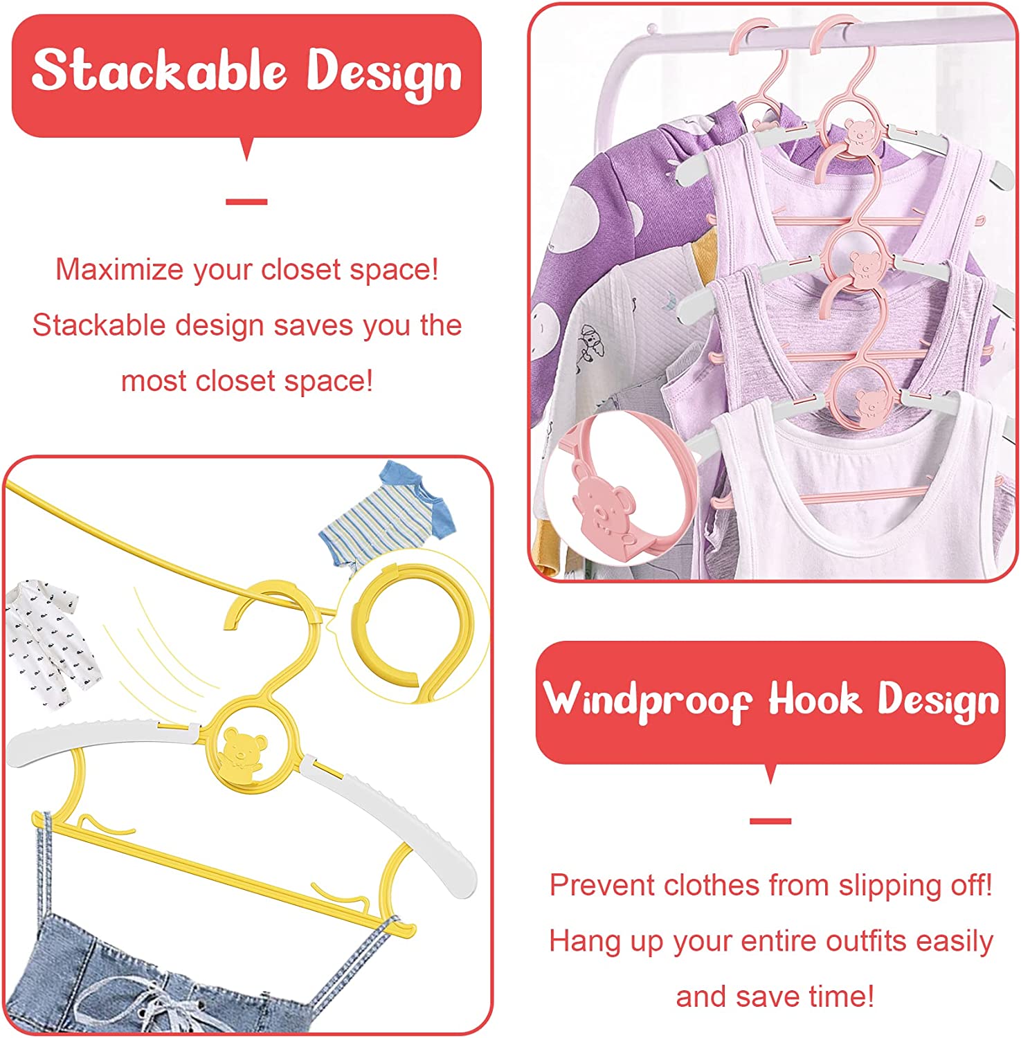 UNTIOR Non-slip Baby Clothes H - Baby Clothing Hanging Rack review and price