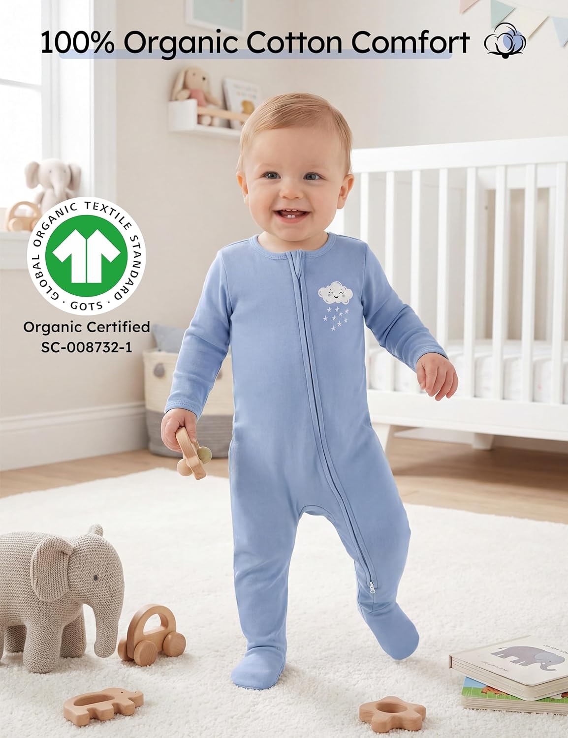 Baby Pajamas 100% Organic Cott - Baby Clothing Organic review and price