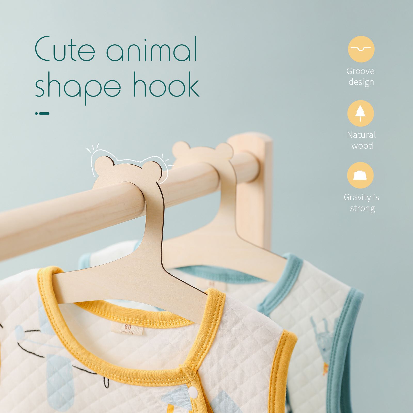5/10pcs Wooden Baby Hangers Ki - Baby Clothing Hanging Rack review and price